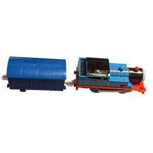 Thomas the Engine 2009 Gullane Mattel #1 with a Wagon Car Blue - Used